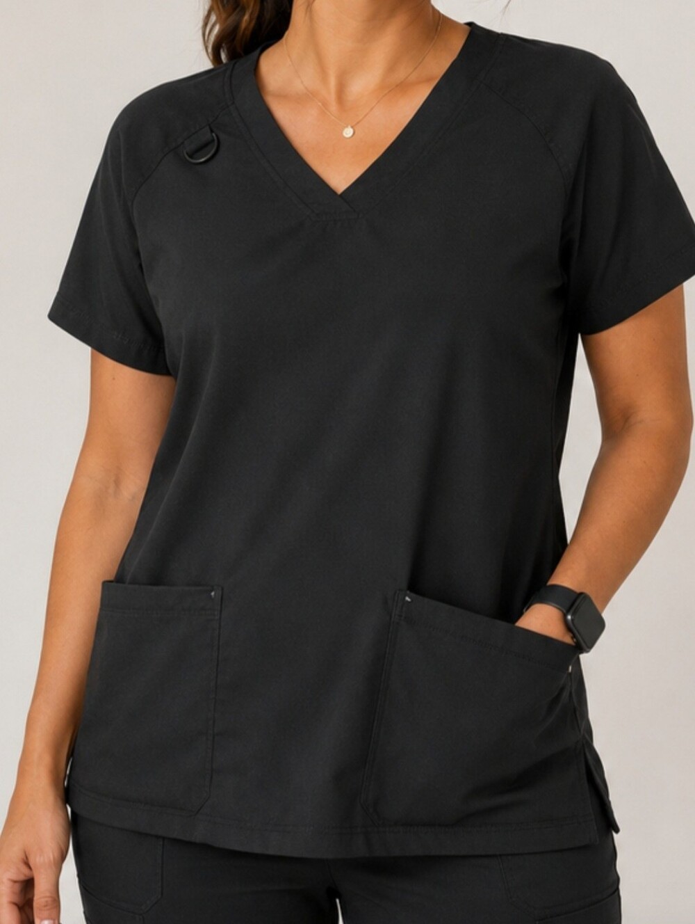 Grey's Anatomy by Barco Black Scrub Top 2XL V-Neck Medical Nurse Uniform